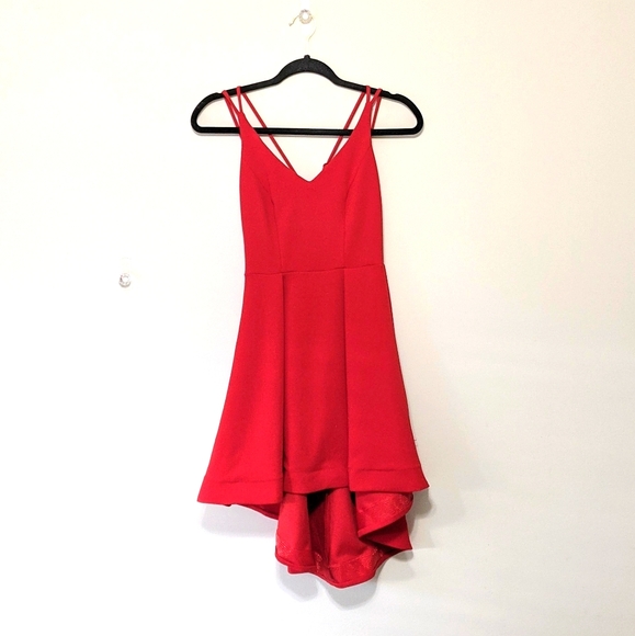 open lace back dress Amazon.com: B Darlin Womens Fit + Flare Full-Length Dress Red Embellished  Spaghetti Strap V Neck Prom Juniors 5 : Clothing, Shoes & Jewelry main image 0